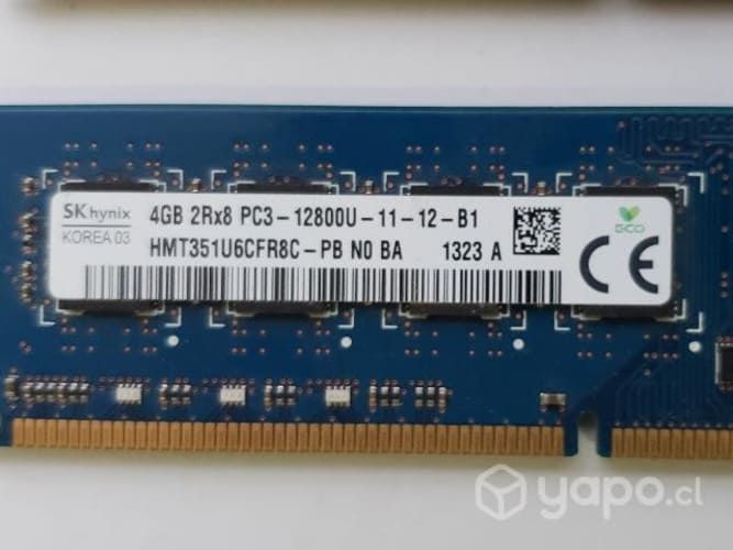 Pack 8gb (4gbx2) De Memoria Ddr3 Hynix/kingston