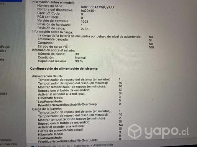 MacBook Air 2020 chip m1