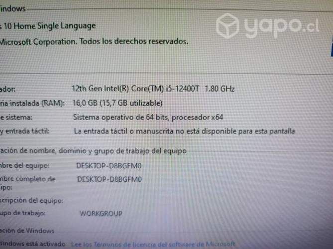 Lenovo i5 12th Gen de 16gb de ram