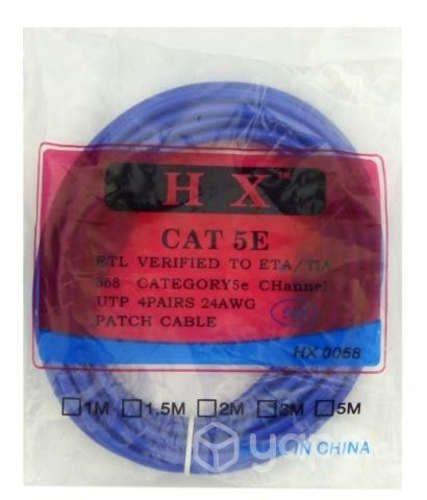 Cable de RED de 5 Metros Categoría 5E