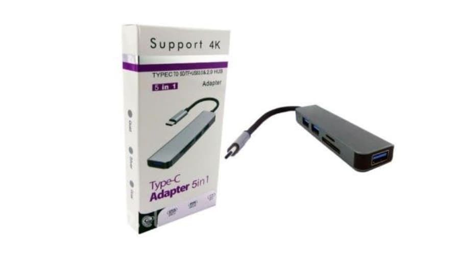 Hub Tipo C 5 En 1 Con E Usb 4k