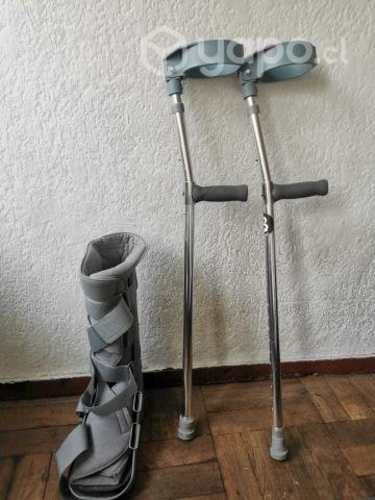 Muletas regulables y bota