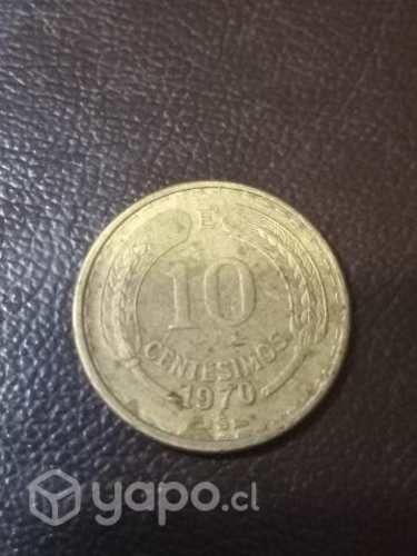 Moneda de 10 centimos año 1970