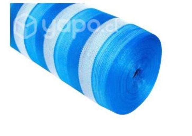 Malla azul con blanco