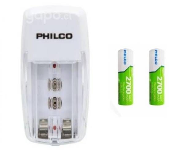 Cargador de Pilas AAA/AA + Pilas Triple A Philco