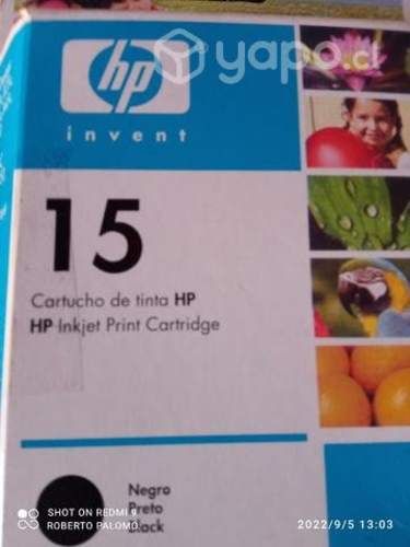 Tinta HP 15a black original de alta