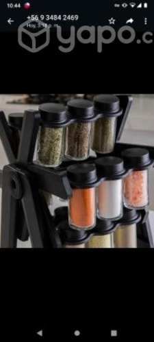 Especiero Rotativo 18 Frascos Gira 360° Practico*