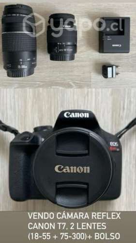 Cámara reflex canon t7 2 lentes