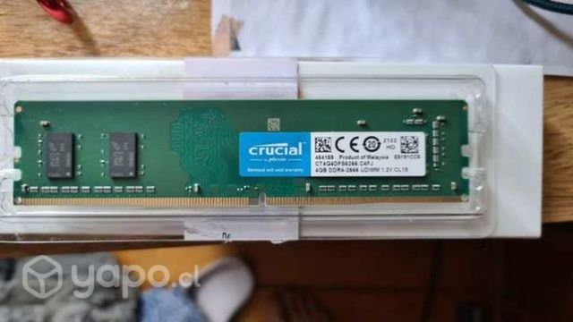 RAM 4GB 2666MHz como nueva