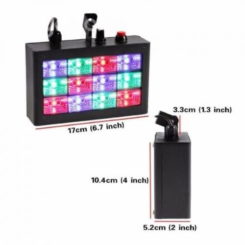 Stroboscopica Led Room 12 led RGb Audioritmico