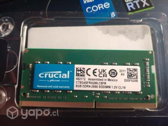 Memoria ram notebook ddr4 8gb 2666mhz