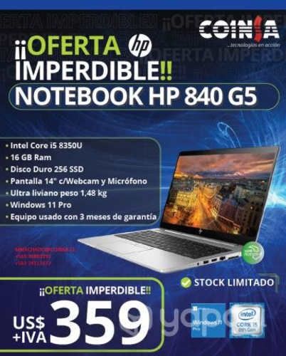Notebook hp 840 g5 i5