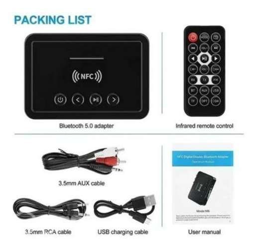 Nfc Bluetooth5.0 Transmisor/receptor Audio Estéreo