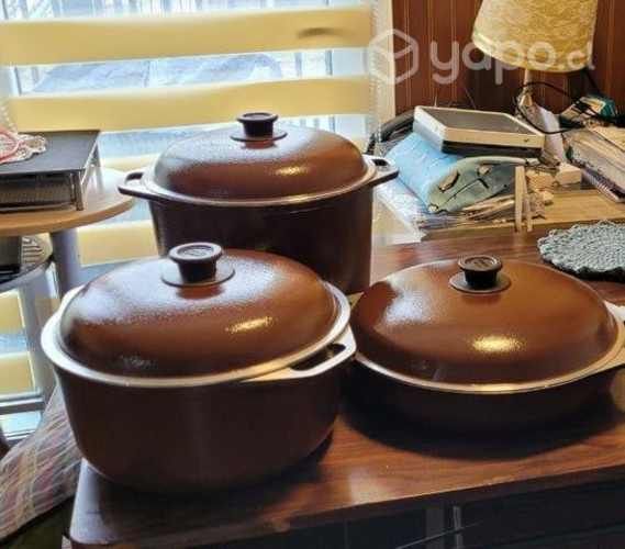 ollas 2 tipos y 1 paellera imitación esse