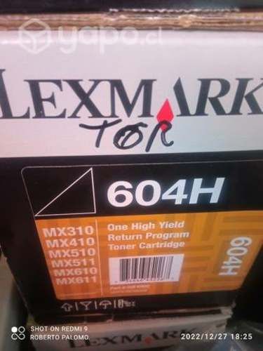 Toner lexmark 504u y 604h black original de alta