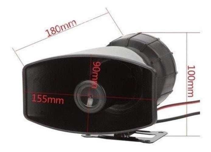 Bocina Sirena Policial De Carabinero Y Megáfono