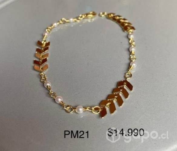 Pulseras bañadas en oro de 18k