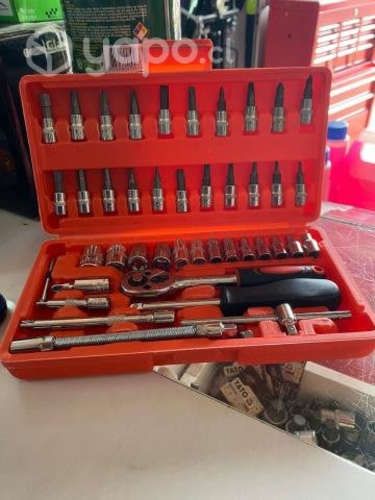 Juego set dados chicharra herramientas 46 piezas -