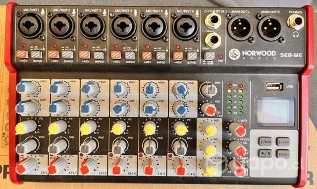 Mesa de sonido de 6 canales marca Norwood
