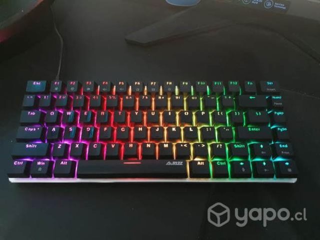 Teclado 60% mecanico switches black