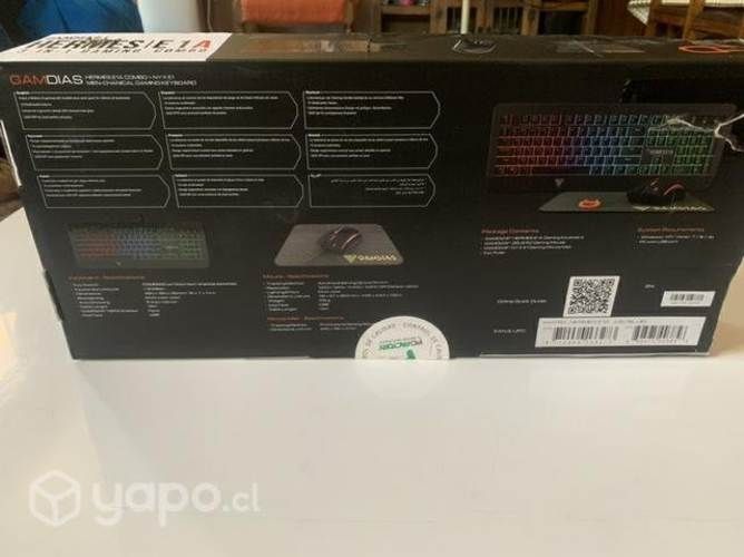 Tecladomousemousepad gamer marca gamdias