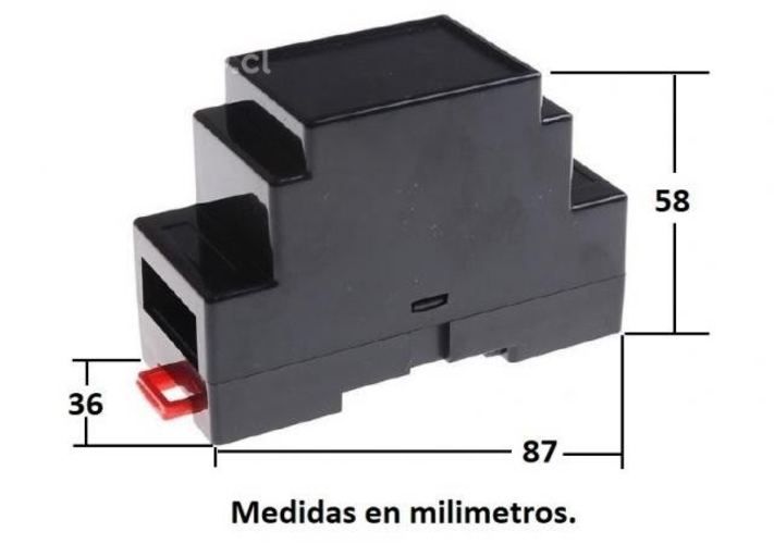 Caja Plástica Con Riel Din. Para Proyectos Electró