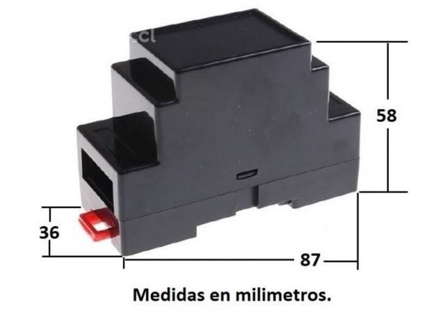 Caja Plástica Con Riel Din. Para Proyectos Electró