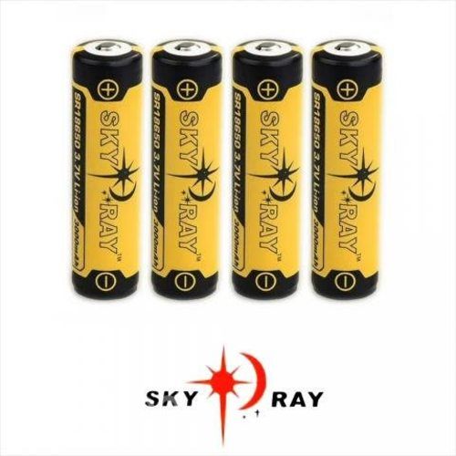 Baterías Alta Eficiencia Sky Ray 18650 (4 Piezas)
