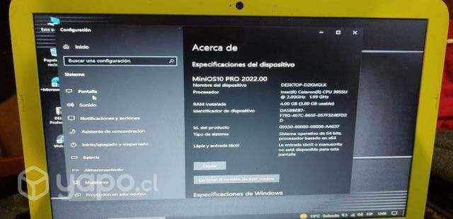 Notebook hp pantalla 15.6