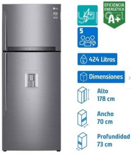 LG Refrigerador No Frost Top Freezer 424