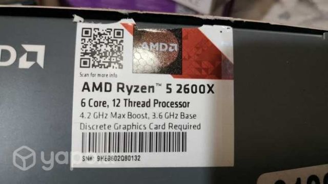 Ryzen 5 2600x y otros