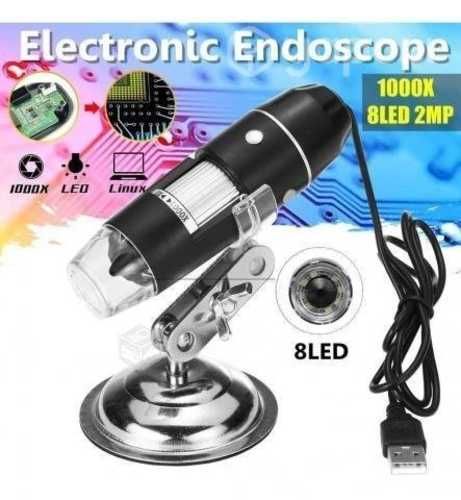 Microscopio Lupa Digital Con Zoom 1000X USB 8 LED