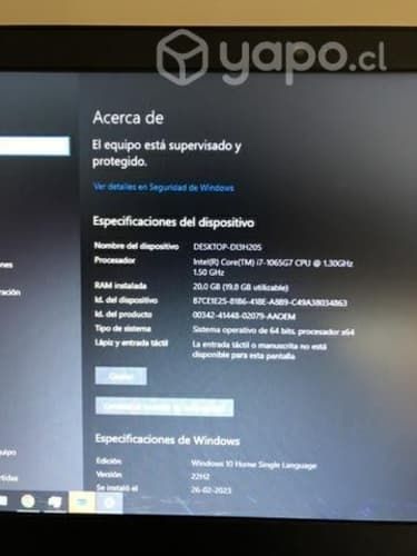 Lenovo v14 IIL (20GB RAM) (256SSD) (CORE i7)