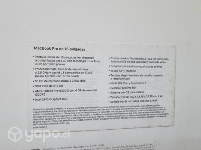 Macbook pro 16