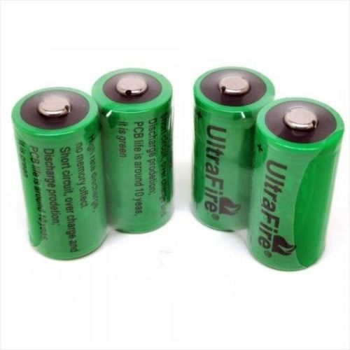 Pack 4 Batería Recargable CR123A. (Sin Cargador)