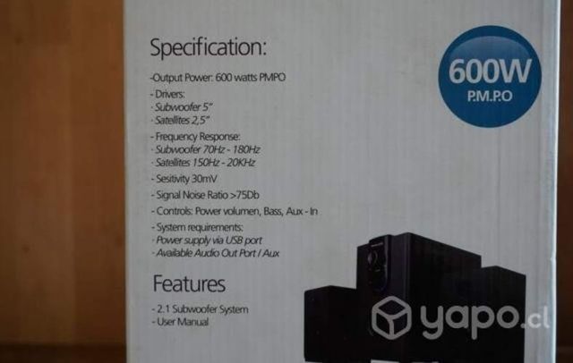 Parlante Subwoofer 2.1 Philco Ulx-6000