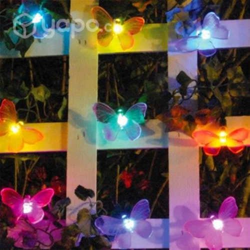 Guirnaldas Solar de Mariposas Multicolor 30 LED 5m