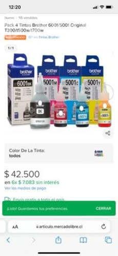 Tintas hp láser y brother