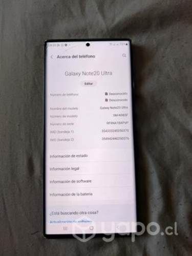 Samsung Galaxy note 20 ultra de 256 GB duo