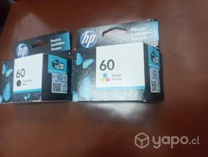 Tintas impresora HP 60 negra y a color
