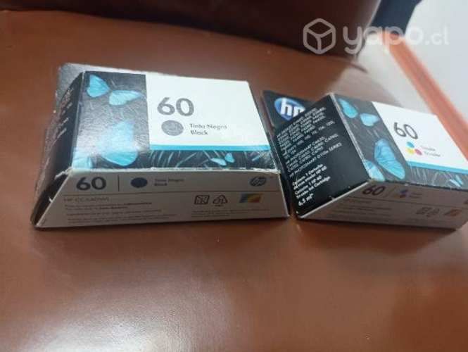 Tintas impresora HP 60 negra y a color