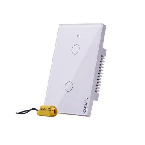 Interruptor Wifi Csmart 2 Canales-Touch Sin Neutro