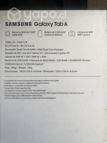 Samsung galaxy tab A