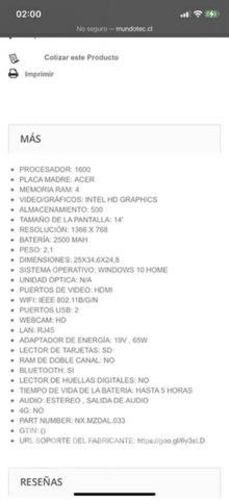 Notebook Acer Aspire ES1-431-C44W