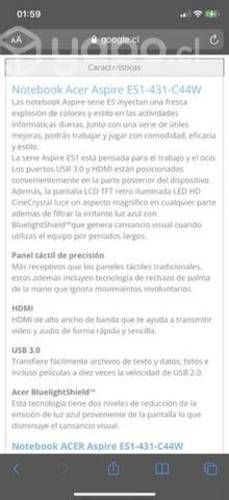 Notebook Acer Aspire ES1-431-C44W