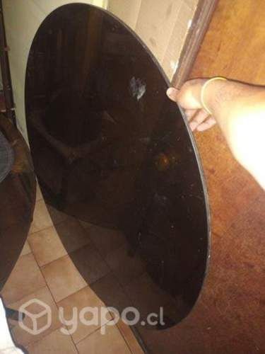 Parte de arriba mesa de vidrio templado negro