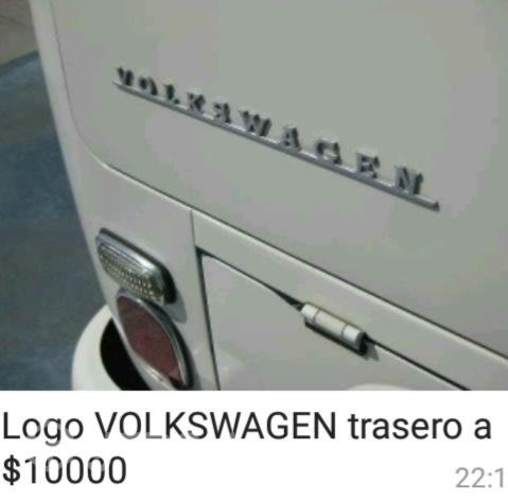 Emblema trasero VOLKSWAGEN para VW Kombi