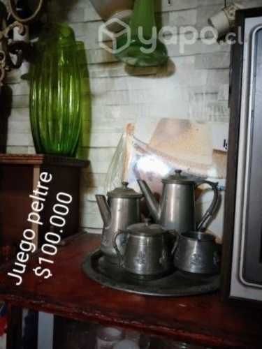 Antiguo juego peltre