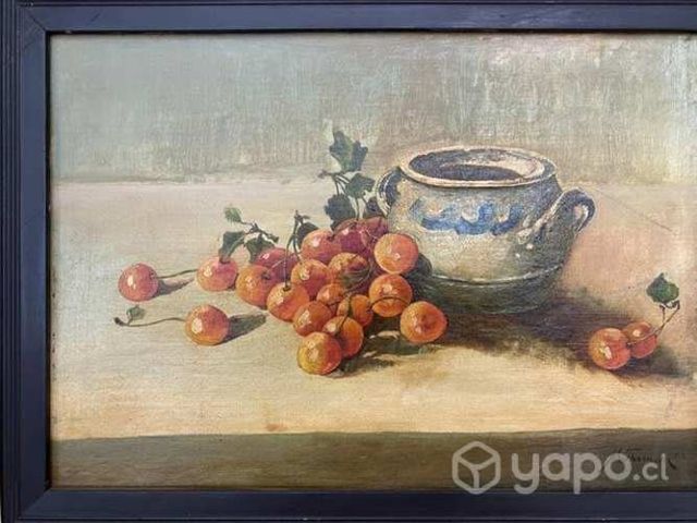 Antiguo cuadro pintura Chilena Manuel Thompson