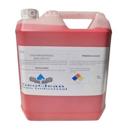 Cera emulsionada roja para piso